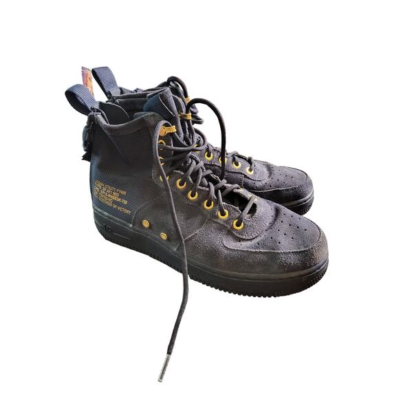 Nike Other - Size 8- Nike Sf Air
 Force 1 Mid
Obsidian 2018 
Goddess of victory